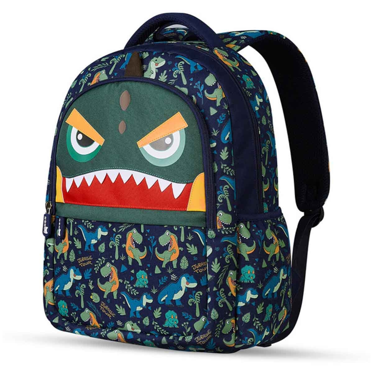 نوهو مجموعة 4 في 1 حقيبة مدرسية 16 إنش بتصميم ديناصور مع حقيبة غداء وحقيبة يد وحقيبة أقلام