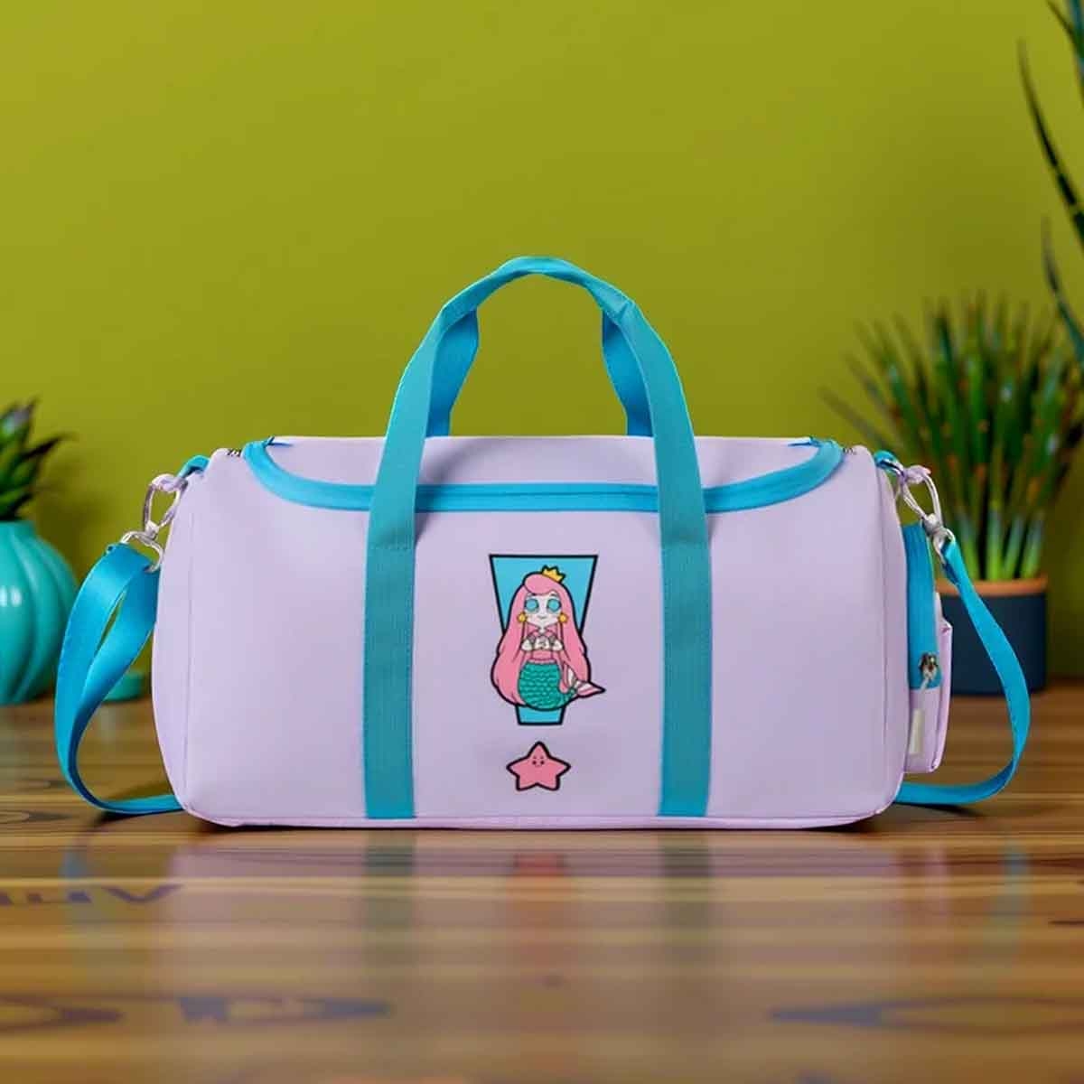 نوهو حقيبة كتف للأطفال على شكل حورية البحر باللون الأرجواني