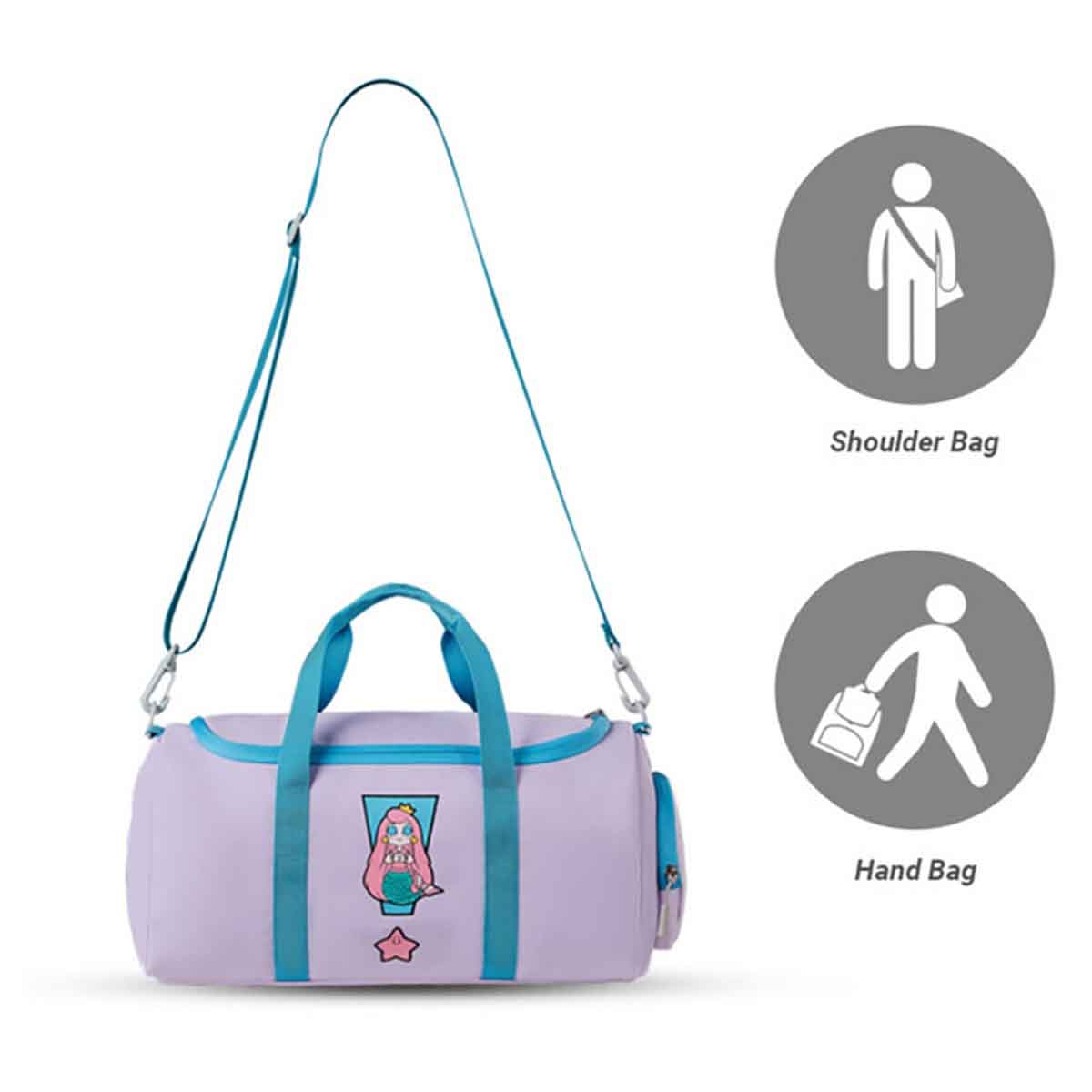 نوهو حقيبة كتف للأطفال على شكل حورية البحر باللون الأرجواني