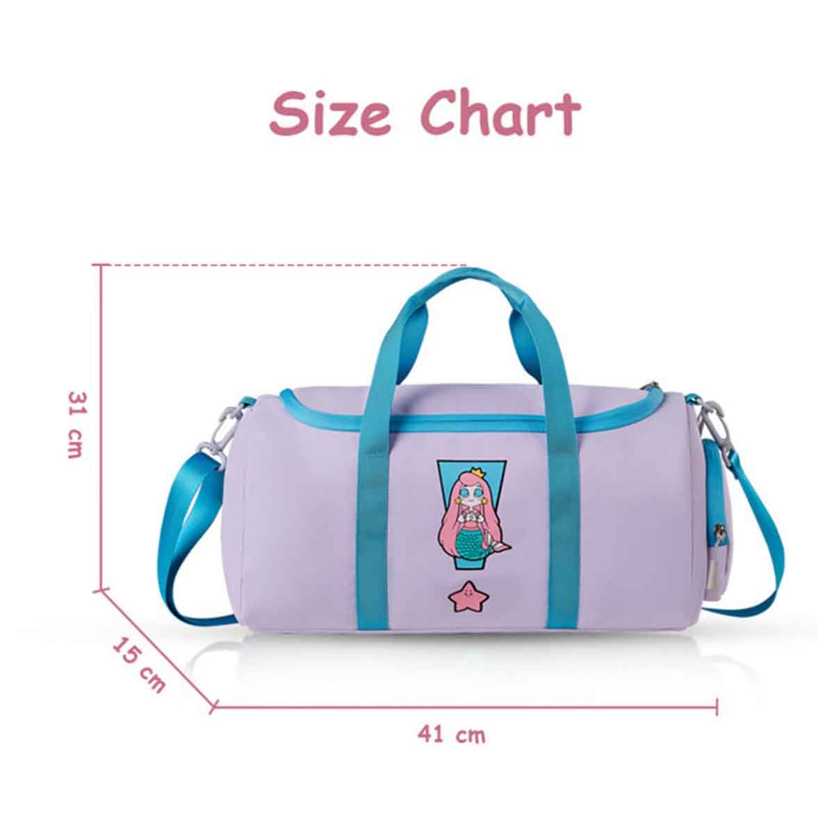 نوهو حقيبة كتف للأطفال على شكل حورية البحر باللون الأرجواني