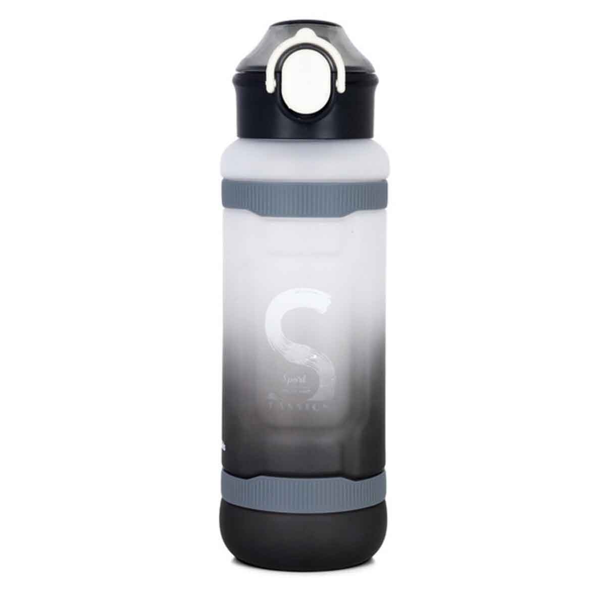 نوفا كيدز زجاجة ماء 1000 مل باللون الأسود مع شفاط