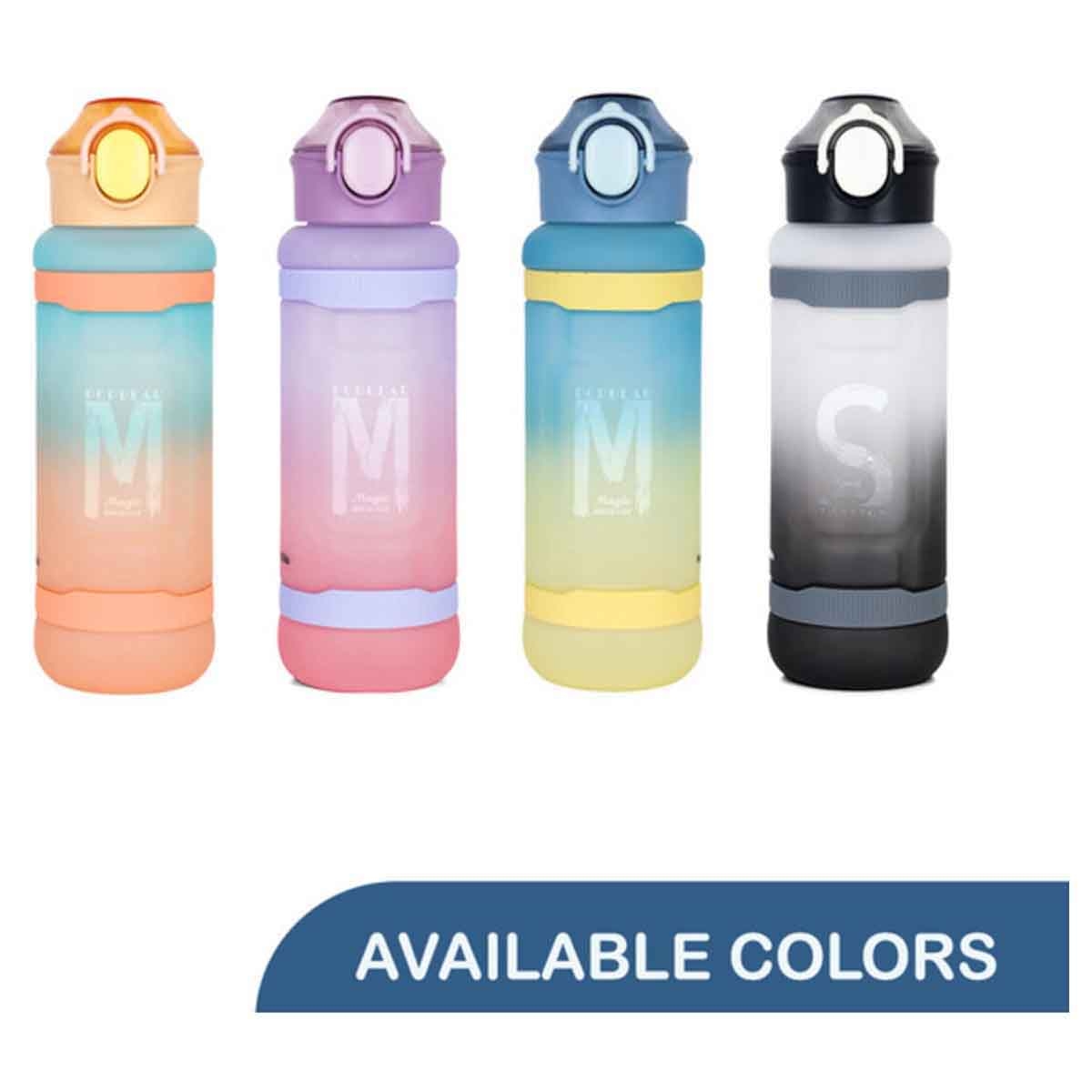 نوفا كيدز زجاجة ماء 1000 مل باللون الأسود مع شفاط