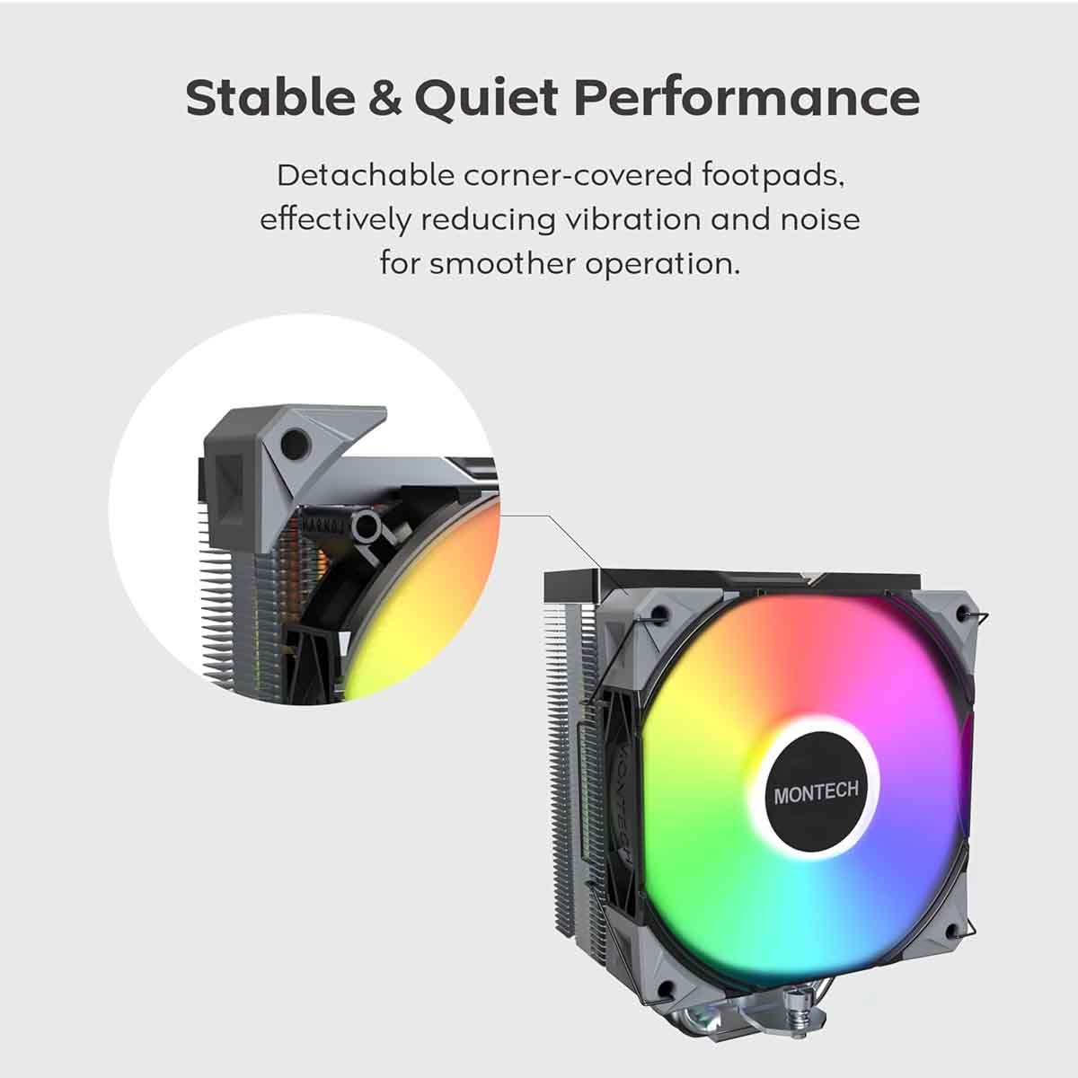مونتيك مبرد هواء للمعالج NX400 بإضاءة ARGB