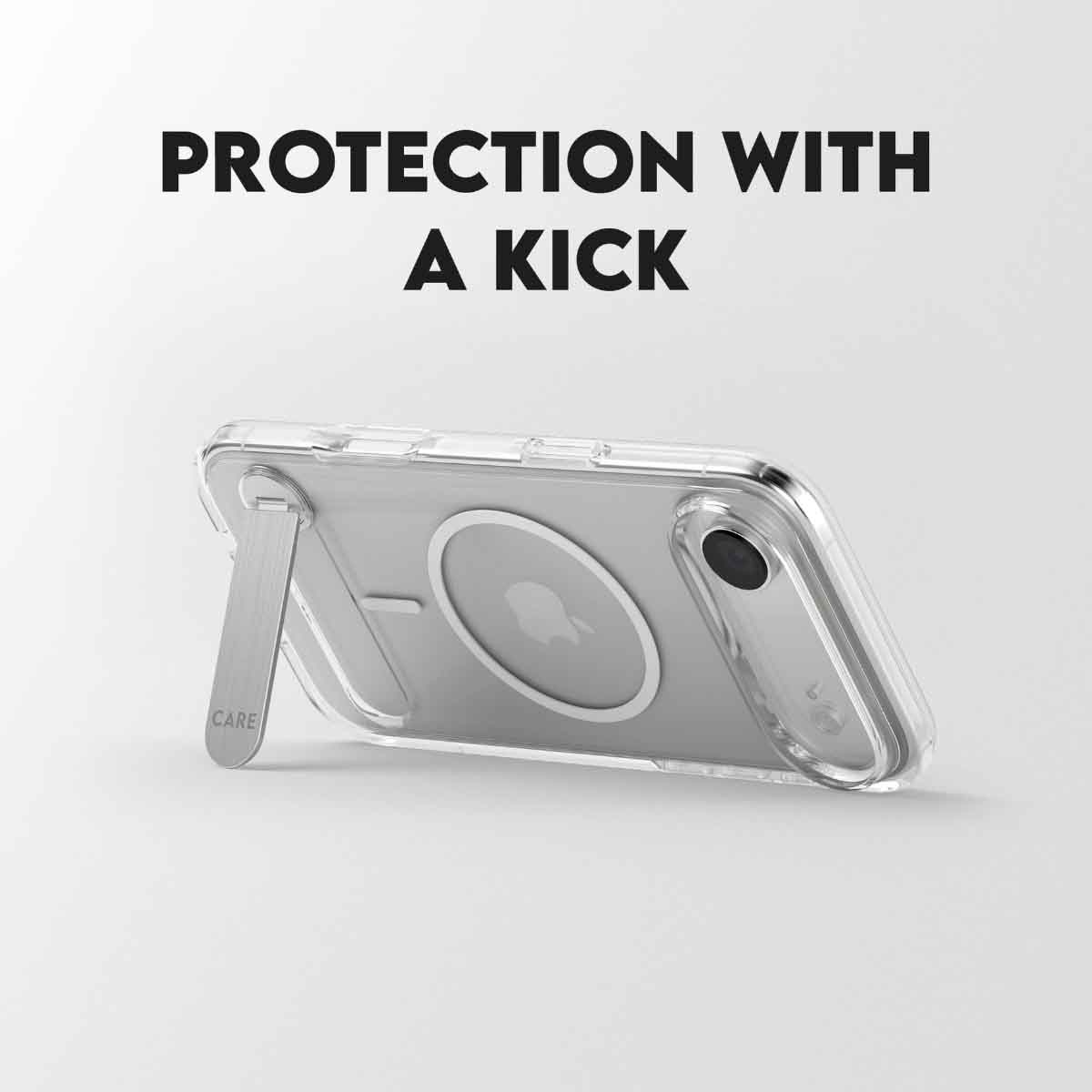 بانزر جلاس كير حافظة مع مسند لجوال ايفون 17 اير