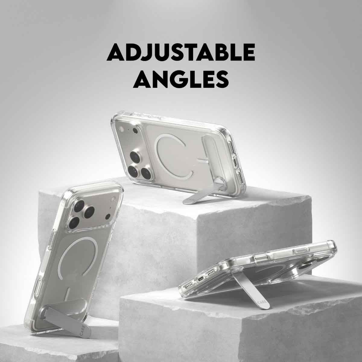 بانزر جلاس كير حافظة مع مسند لجوال ايفون 17 برو ماكس