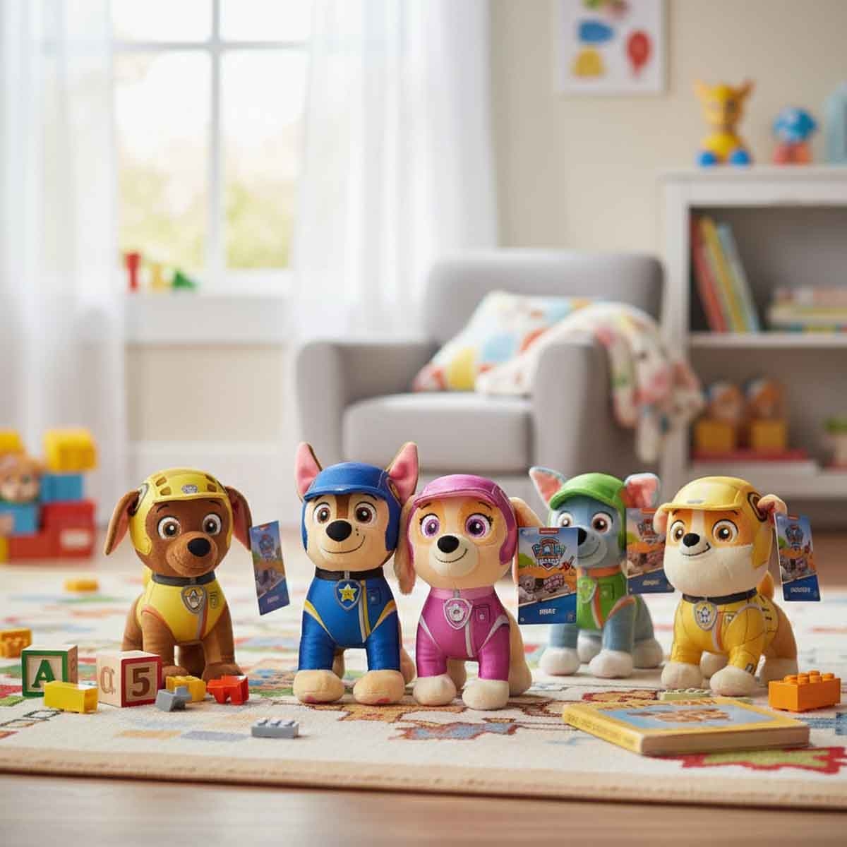 باو باترول لعبة محشوة ريسكيو ويلز منوعة للجنسين، عمر 3-4 سنوات