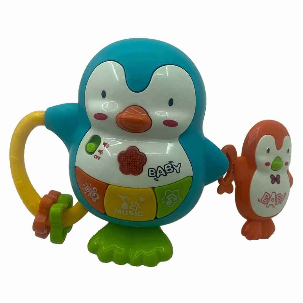 تشيمستار دف بطريق مع صوت وضوء للأطفال من عمر 0-2 سنوات