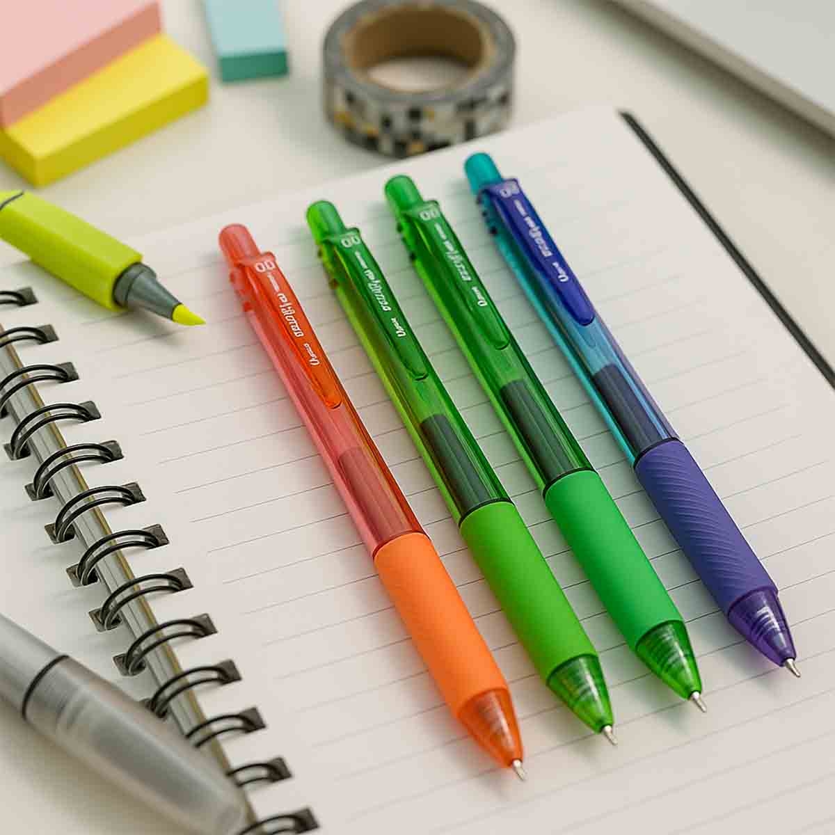 بنتل PE-BLN105-05F قلم جل إينرجل-إكس بطرف إبرة 0.5 ملم، مجموعة من 5