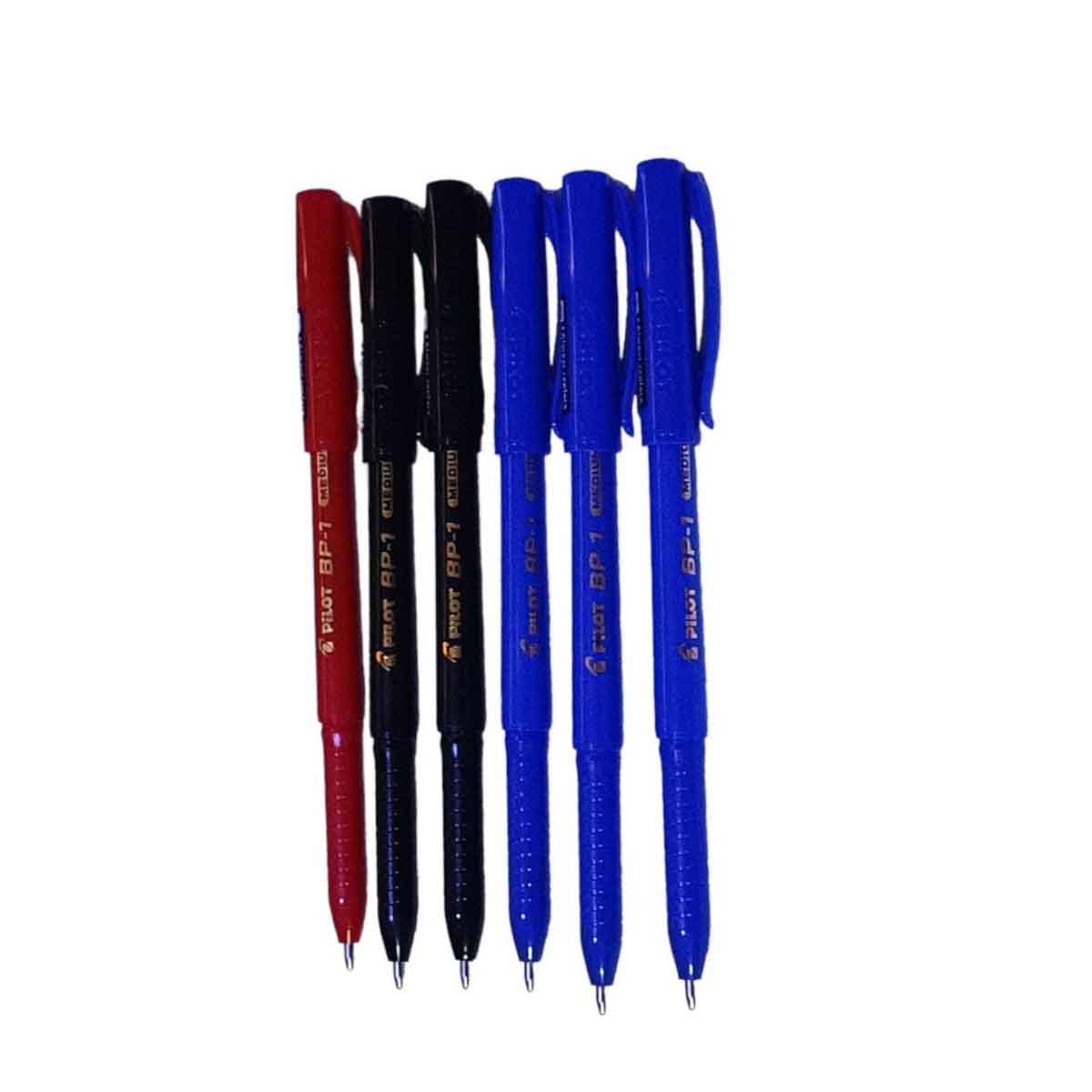 بايلوت مجموعة أقلام حبر جاف BP-1 1.0 مم عدد 6