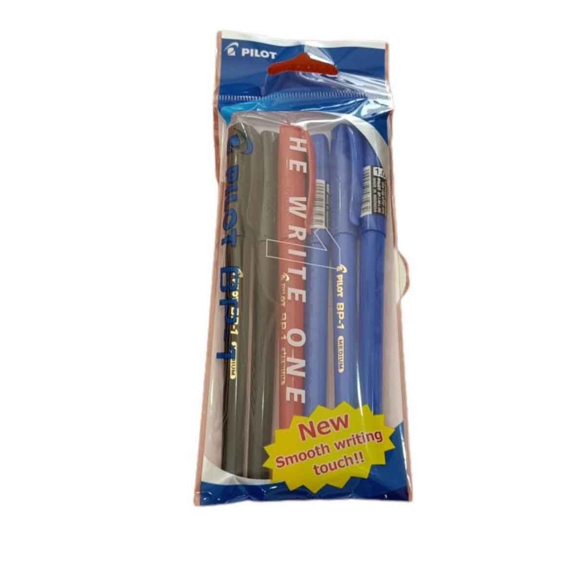 بايلوت مجموعة أقلام حبر جاف BP-1 1.0 مم عدد 6