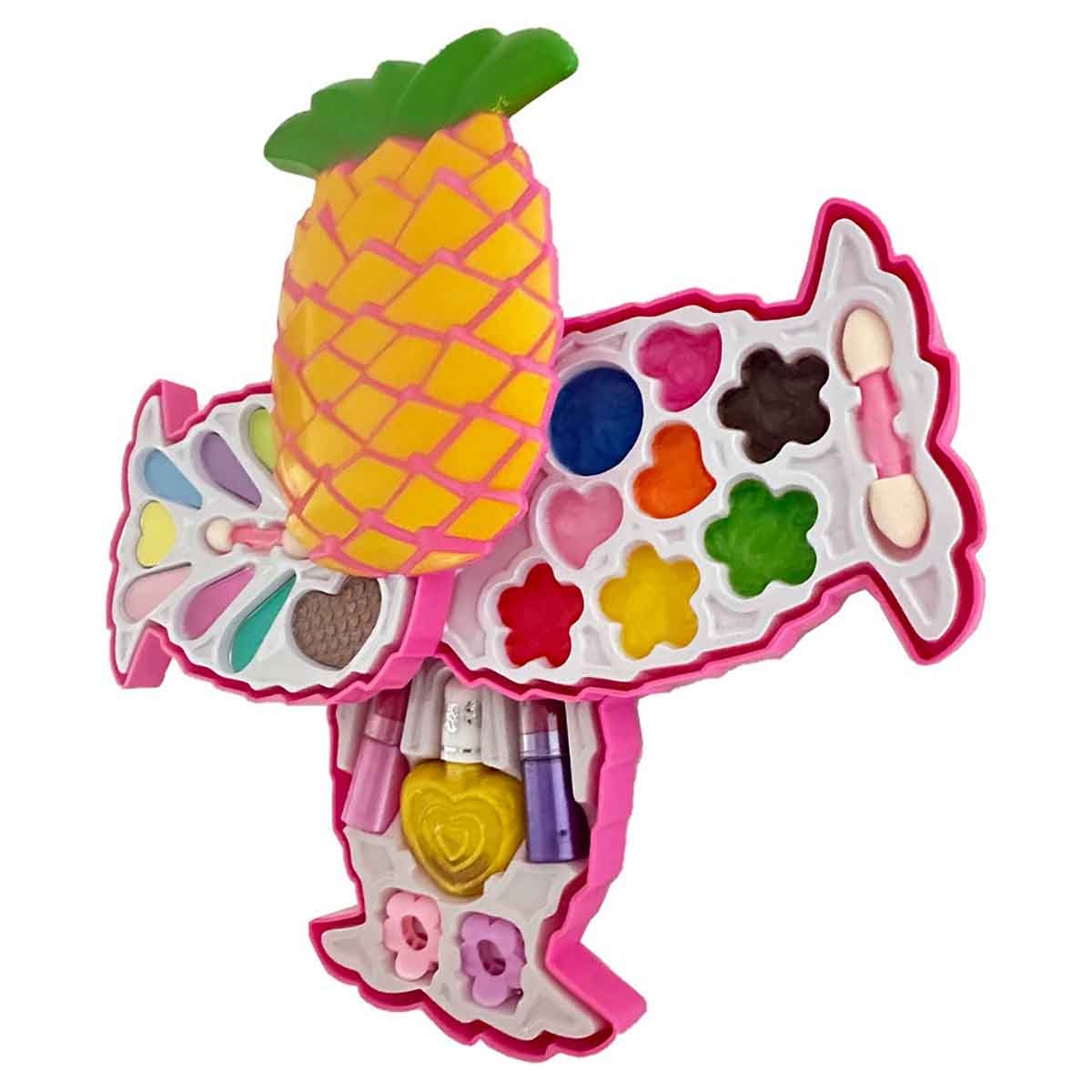 بيوتي أنجل طقم مكياج على شكل أناناس، للبنات، من عمر 5 إلى 7 سنوات