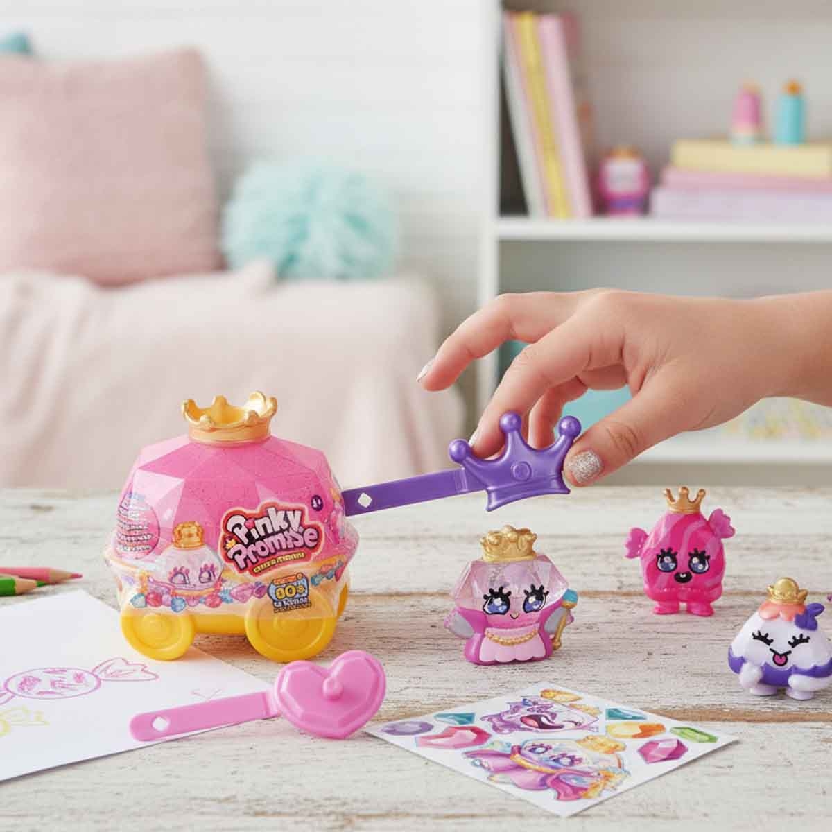 بينكي بروميس شخصيات جيمي فريندز المفاجئة بعربة ملكية للبنات، عمر 5-7 سنوات