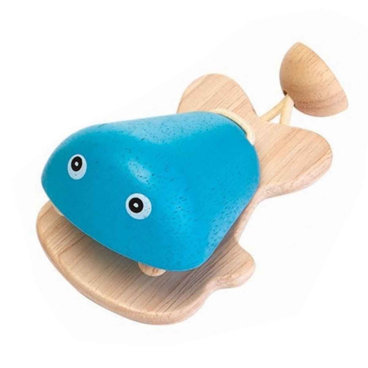 بلان تويز لعبة موسيقية كاستنيت سمكة خشبية للجنسين 3 - 4 سنوات
