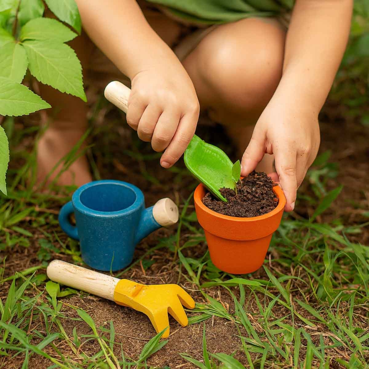بلان تويز مجموعة بستنة خشبية للجنسين 3 - 4 سنوات