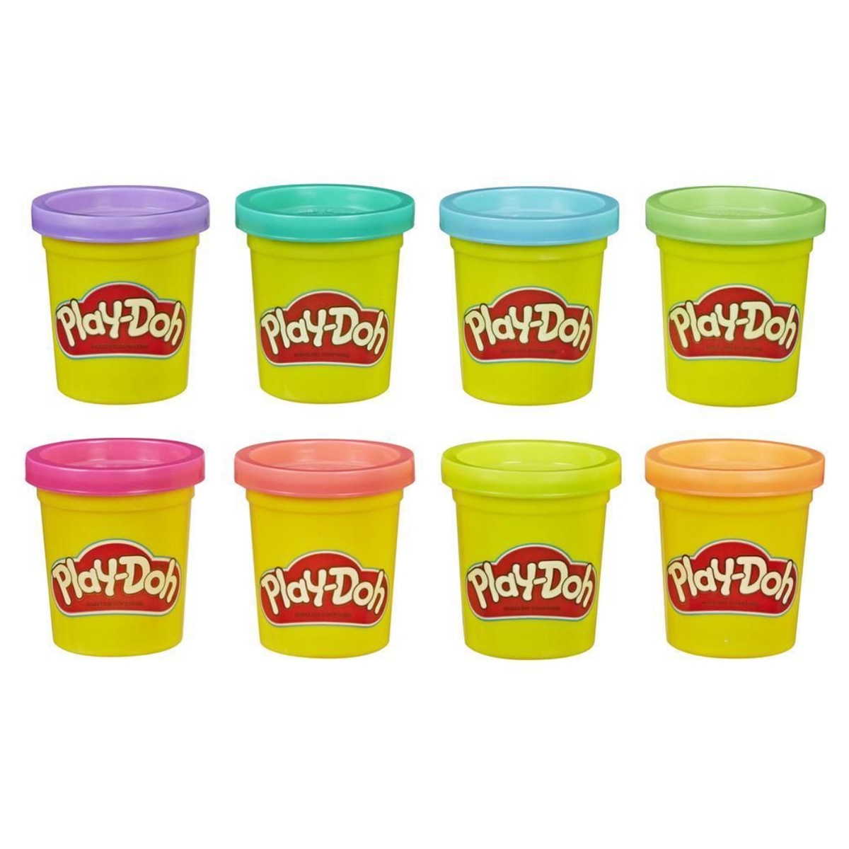 بلاي-دو مجموعة صلصال نيون غير سام للجنسين، 3-4 سنوات، عدد 8