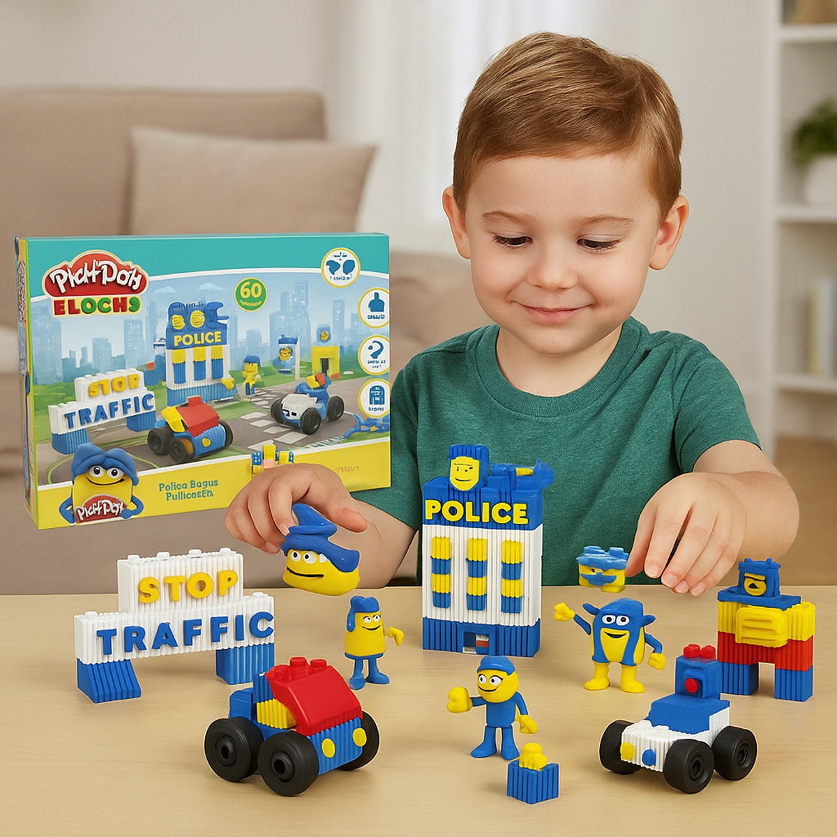 بلاي-دو مجموعة بلوكس إنقاذ الشرطة للجنسين، 3-4 سنوات