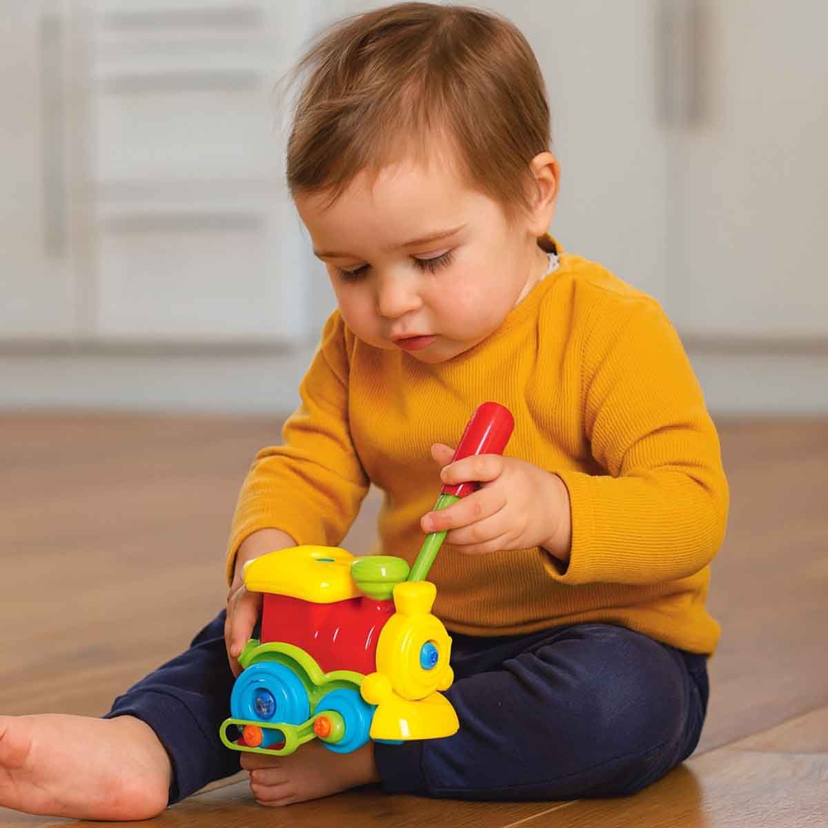 بلاي جو لعبة قطار الميكانيكي الصغير للأولاد والبنات عمر 3-4 سنوات