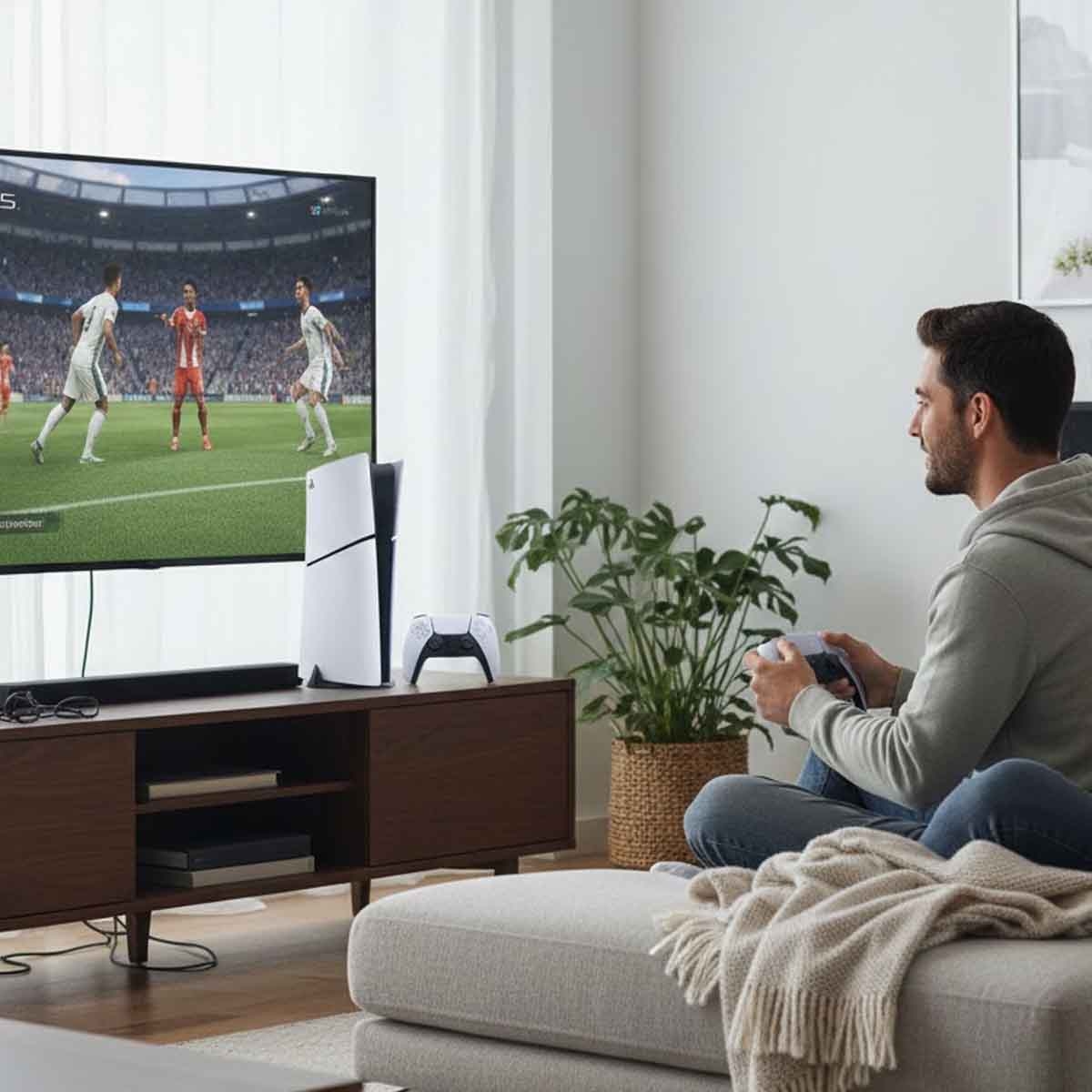 سوني بلايستيشن 5 الإصدار الرقمي سعة 825 جيجابايت و إي أيه سبورتس إف سي 26 (نسخة السعودية) حزمة