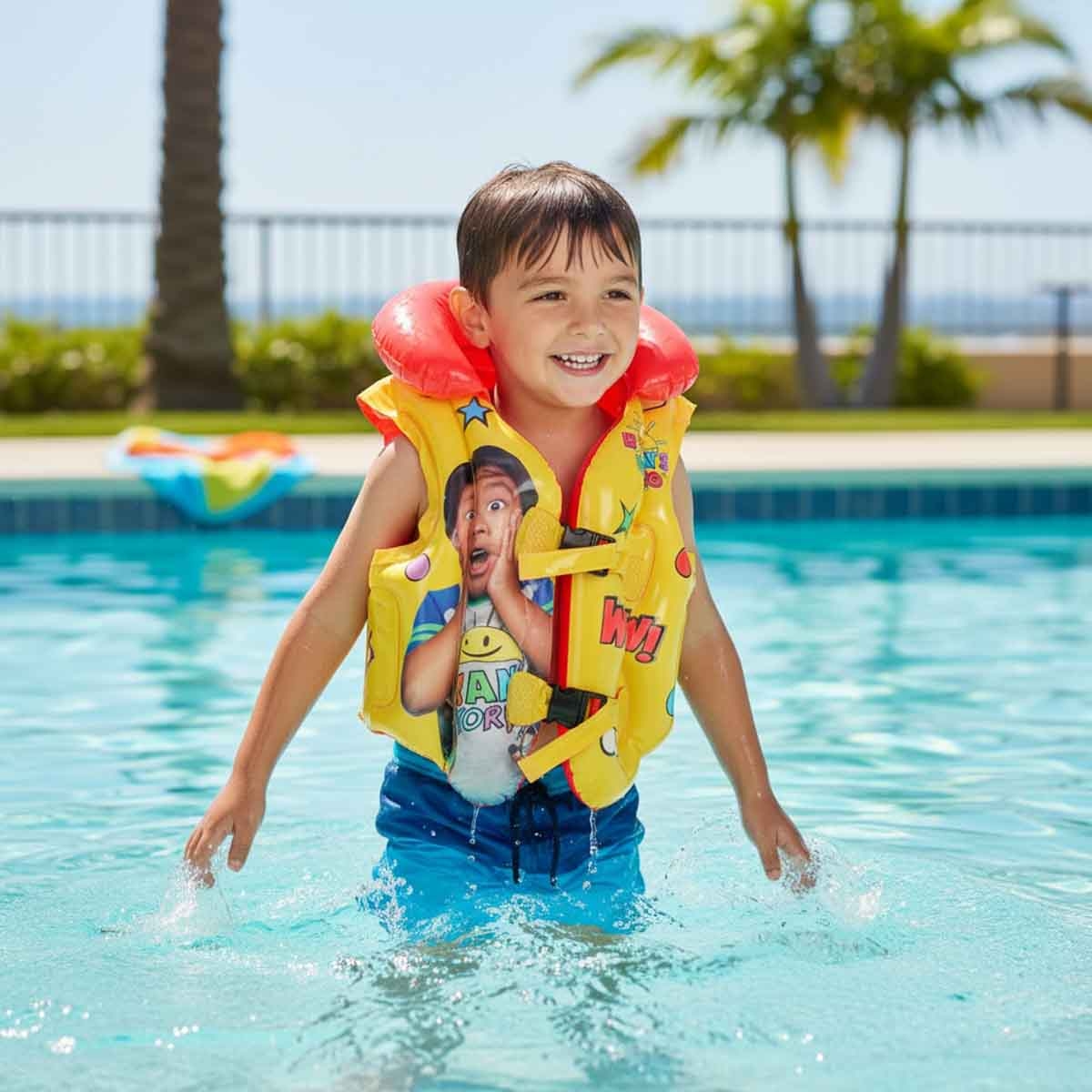 بوكت ووتش راينز وورلد سترة سباحة للأولاد، 3-4 سنوات