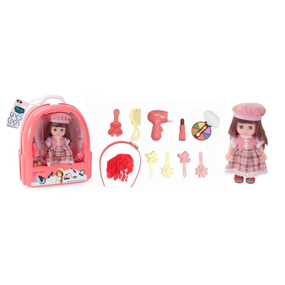 باور جوي 7.5 انش بيبي كايلا مجموعة دمى مع حقيبة ظهر متنوعة للبنات، عمر 3-4 سنوات