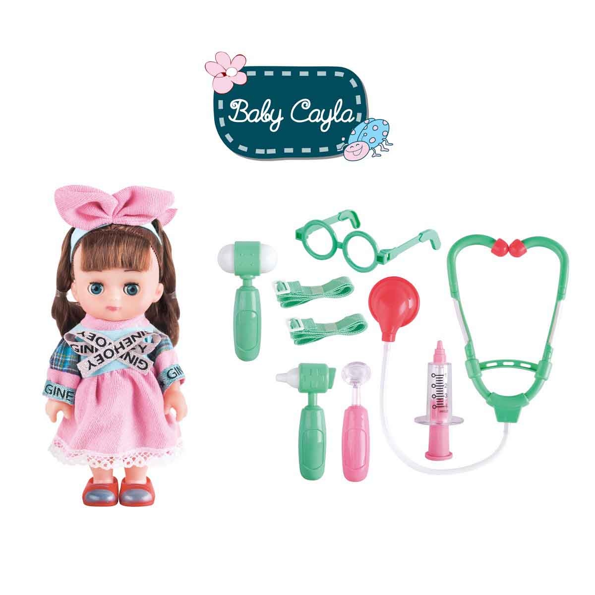 باور جوي 7.5 انش بيبي كايلا مجموعة دمى مع حقيبة ظهر متنوعة للبنات، عمر 3-4 سنوات
