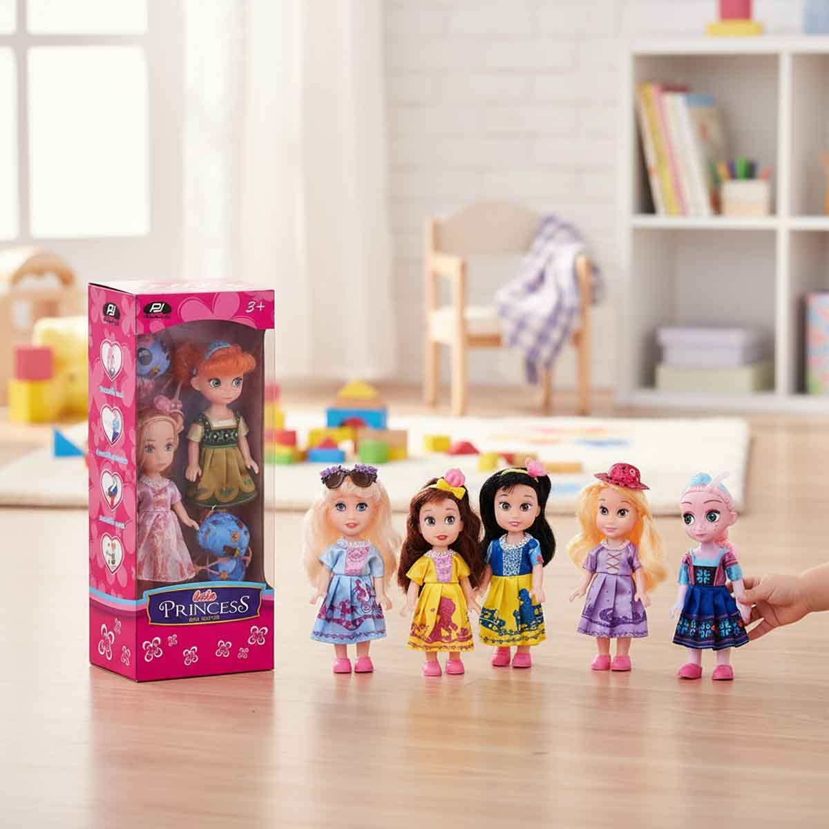 باور جوي 4 دمى أخوات ليلى الأميرات منوع للبنات، 3-4 سنوات