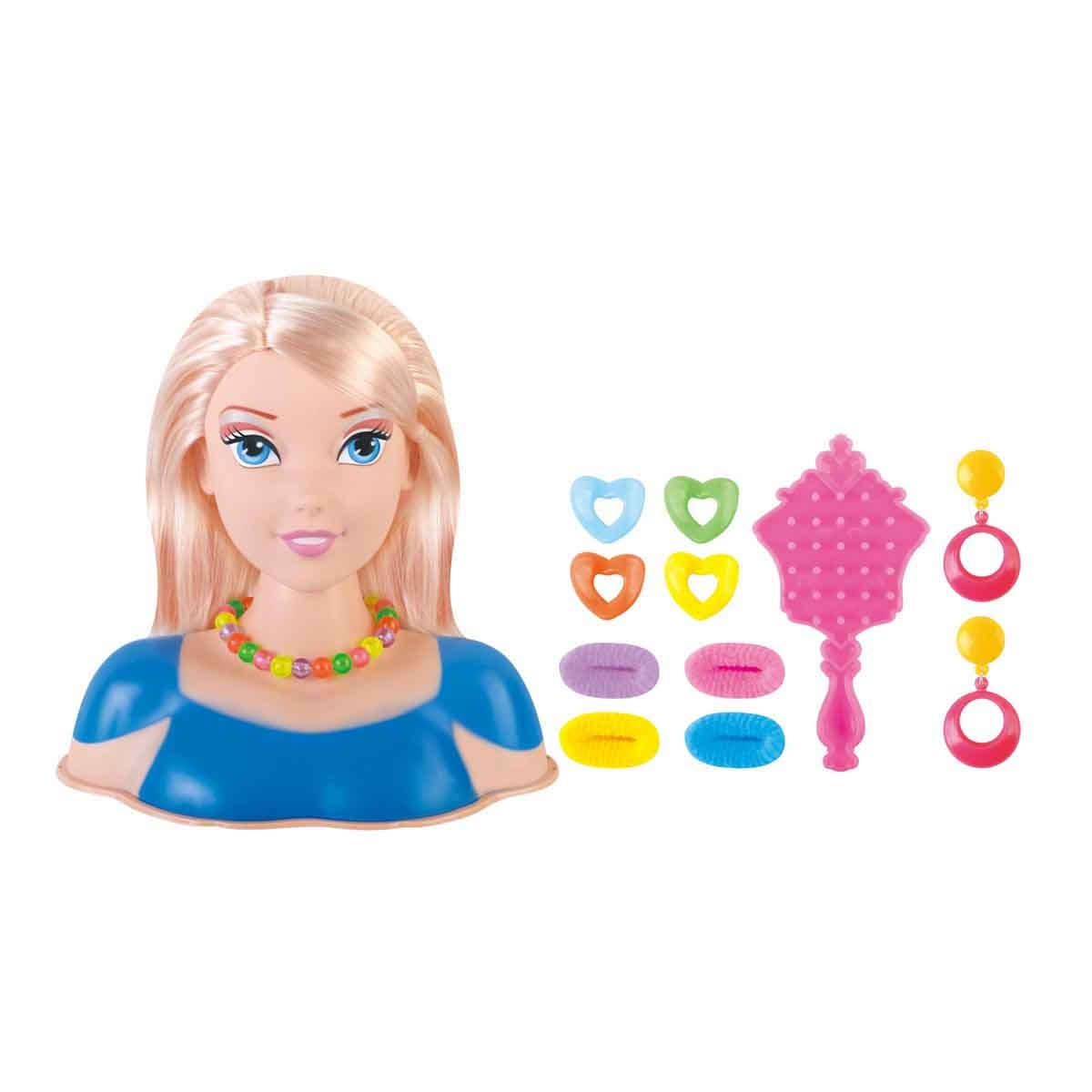 باور جوي ليلى رأس دمية تصفيف شعر 18.5 سم متنوعة للبنات، عمر 3-4 سنوات