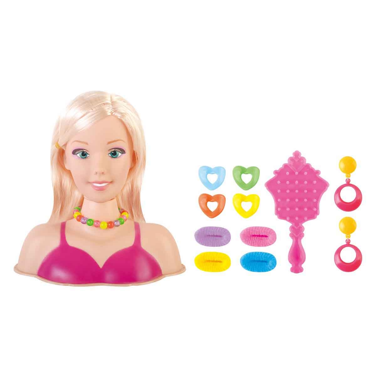 باور جوي ليلى رأس دمية تصفيف شعر 18.5 سم متنوعة للبنات، عمر 3-4 سنوات