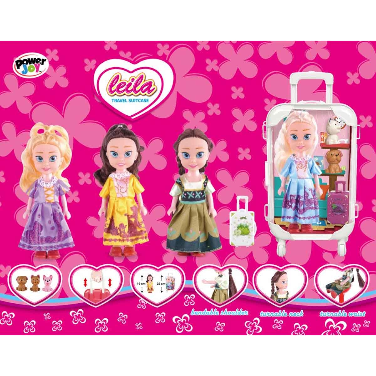 باور جوي ليلى حقيبة سفر 6 إنش منوعة للجنسين، 3-4 سنوات