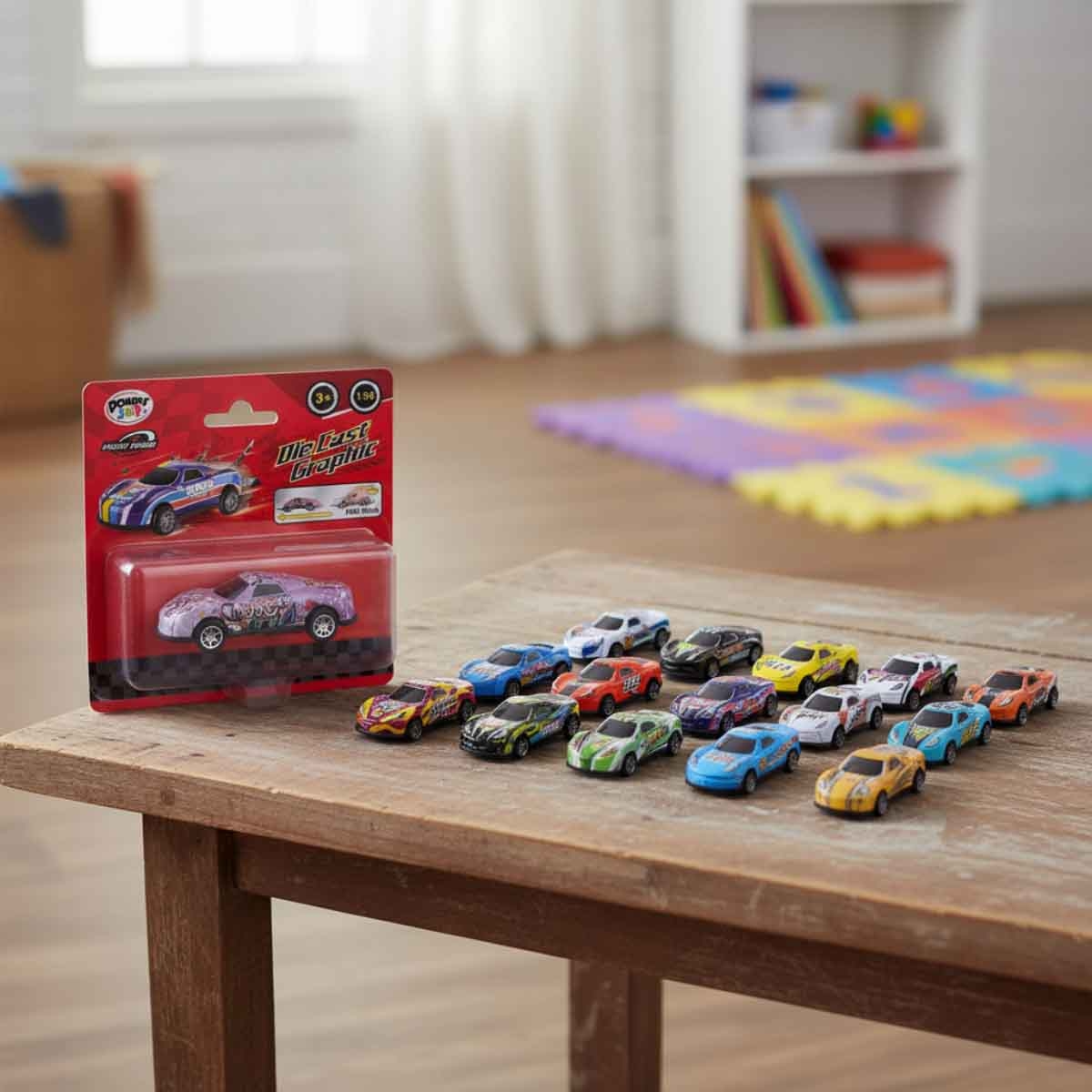 باور جوي سيارة جرافيك معدنية فـروم فـروم مقياس 1:50 متنوعة للأطفال للجنسين، 3-4 سنوات