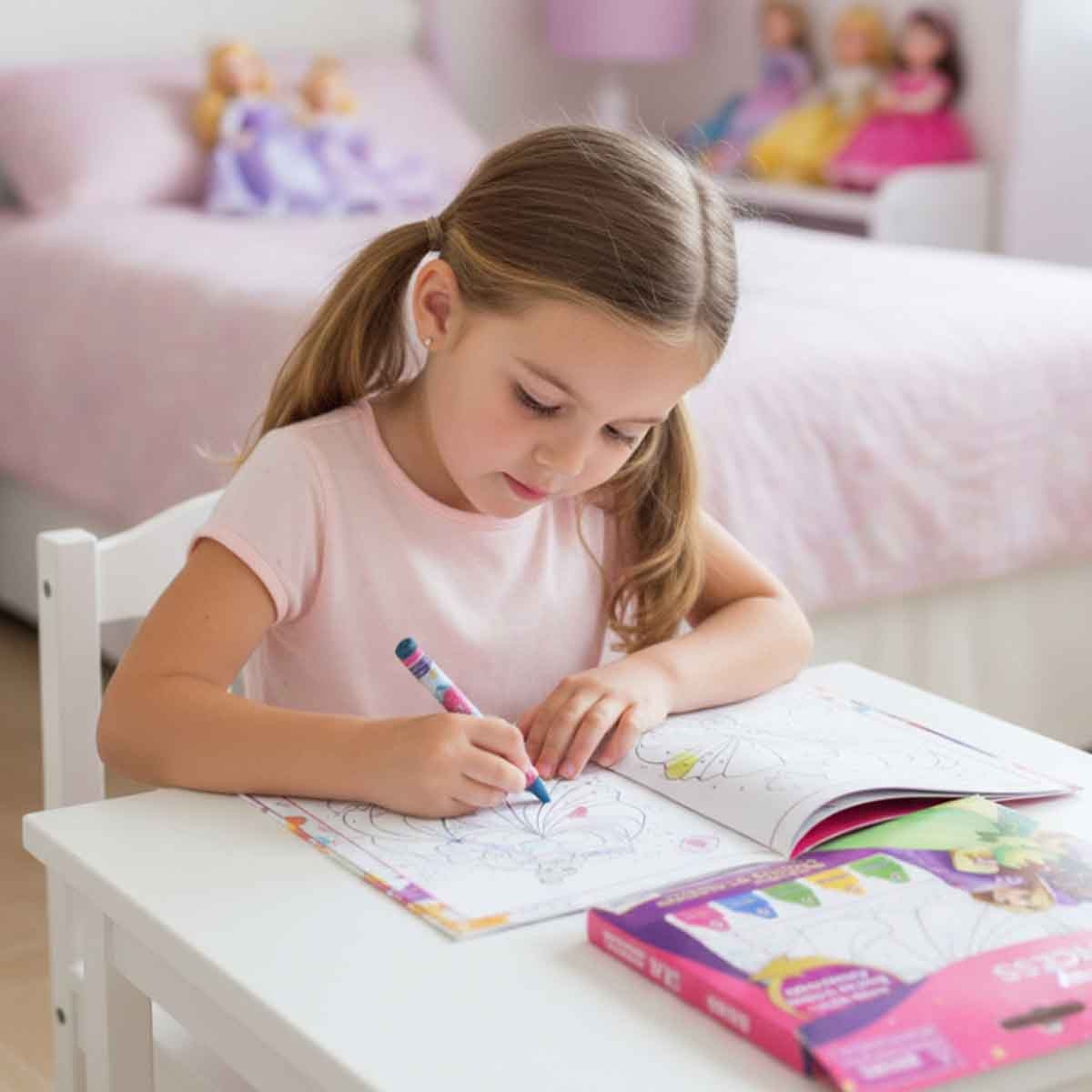 ديزني برينسيس مجموعة رسم بالأرقام للأطفال بعمر 3-4 سنوات