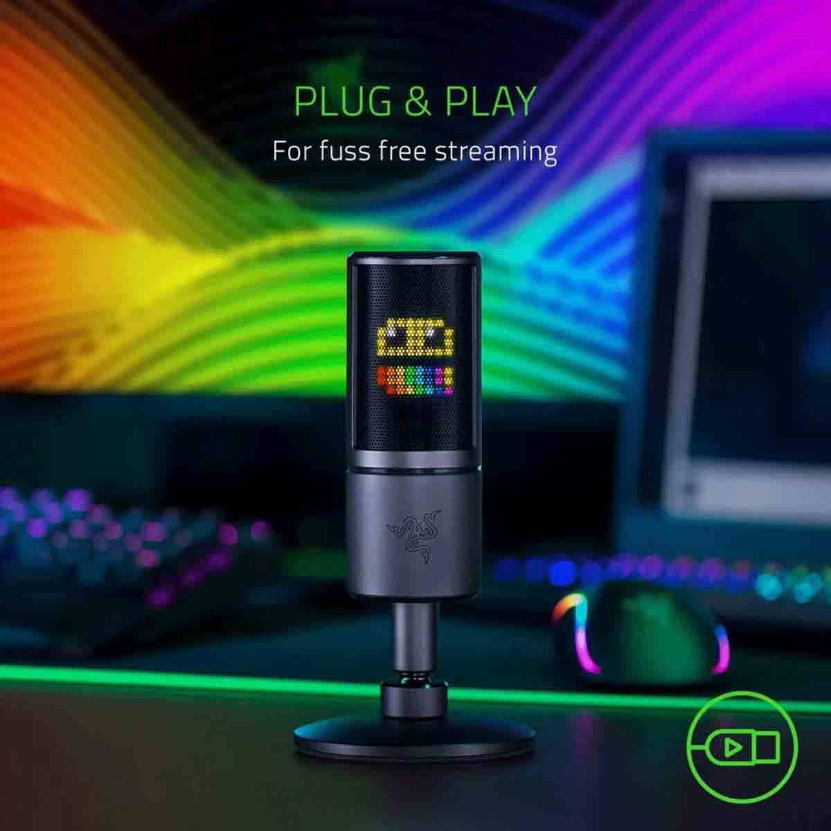 ريزر ميكروفون سلكي USB سايرين إيموت مع حامل صدمات مدمج