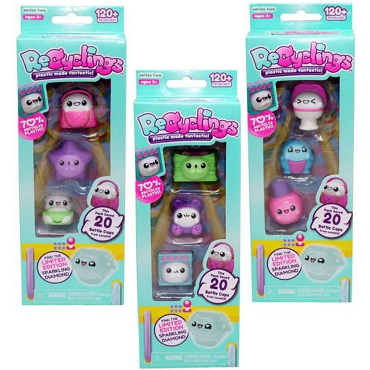 ريسايكلينغز كوليكتبل مجموعة شخصيات أكشن متنوعة للجنسين عمر 5-7 سنوات مجموعة من 4