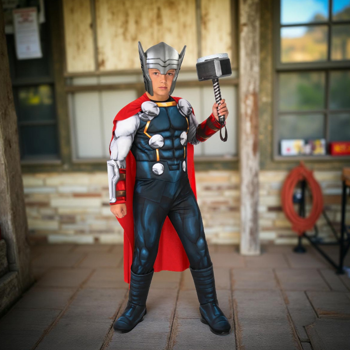 روبيز زي ديلوكس ثور للأطفال للأولاد، 8-10 سنوات