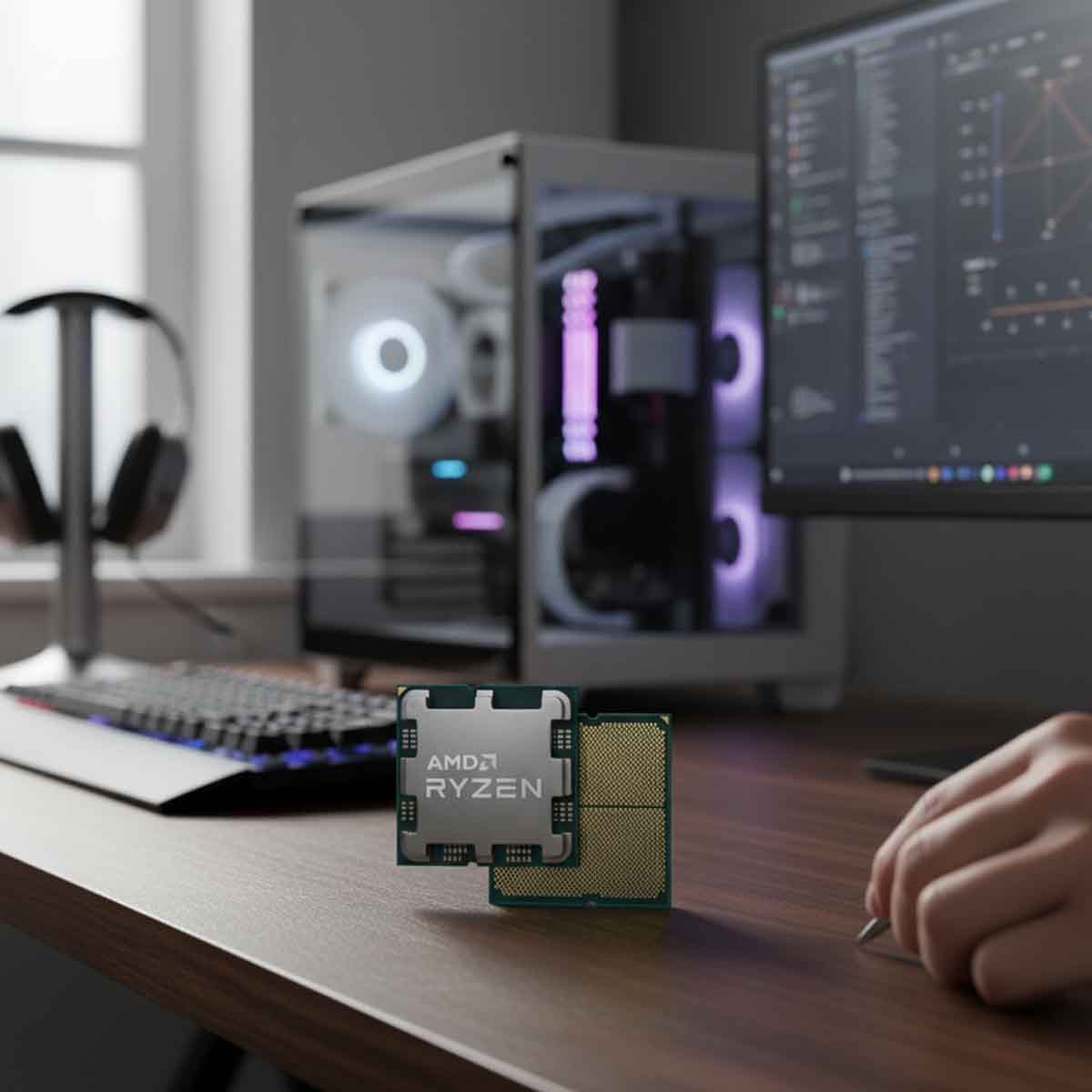 إيه إم دي رايزن 5 7600 معالج بسرعة 3.8GHz بعدد 6 أنوية و12 خيط معالجة وذاكرة 38MB