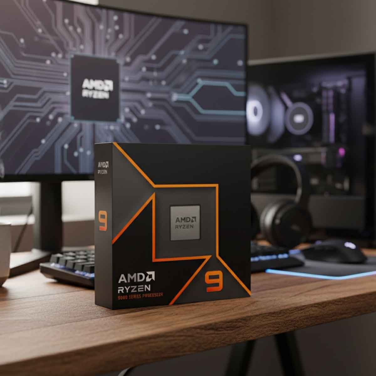 إيه إم دي رايزن 9 9950X معالج بسرعة 4.3GHz بعدد 16 نواة و32 خيط معالجة وذاكرة 80MB