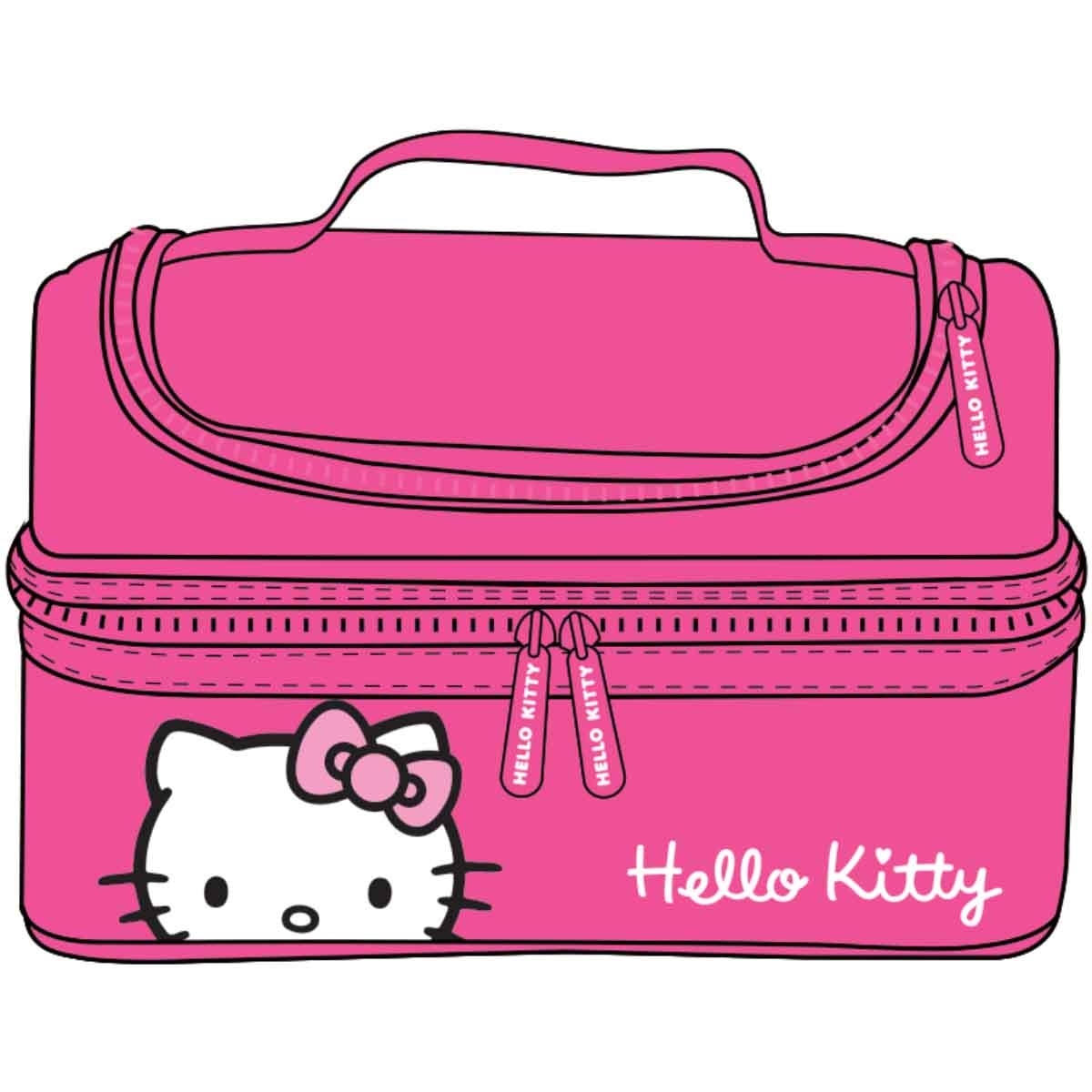 هيلو كيتي مجموعة حقيبة ظهر 4 في 1 مع حقيبة غداء ومقلمة وزجاجة