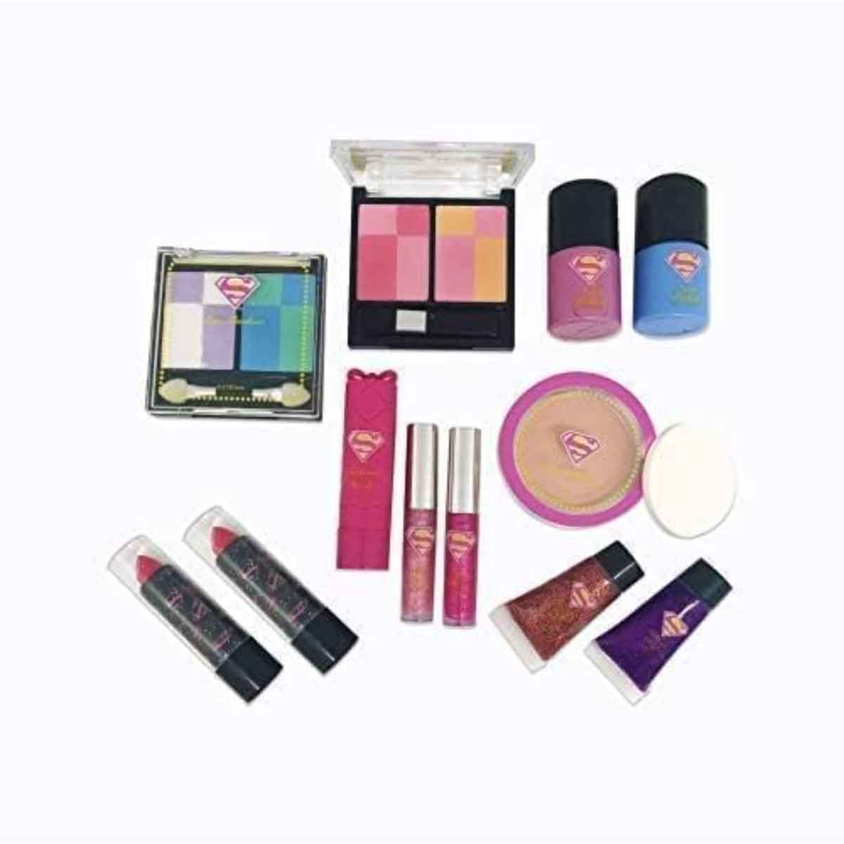 شش مجموعة حقيبة مكياج تجميل للفتيات عمر 5-7 سنوات