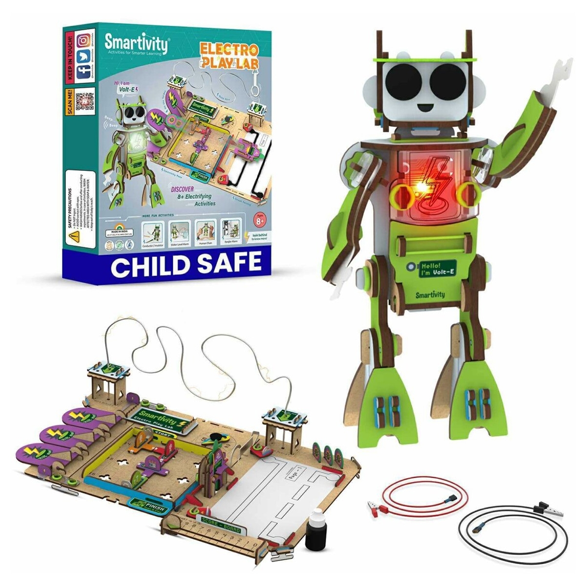 سمارتيفيتي روبوت مختبر اللعب الإلكتروني مع إضاءة وصوت للجنسين، 8-10 سنوات