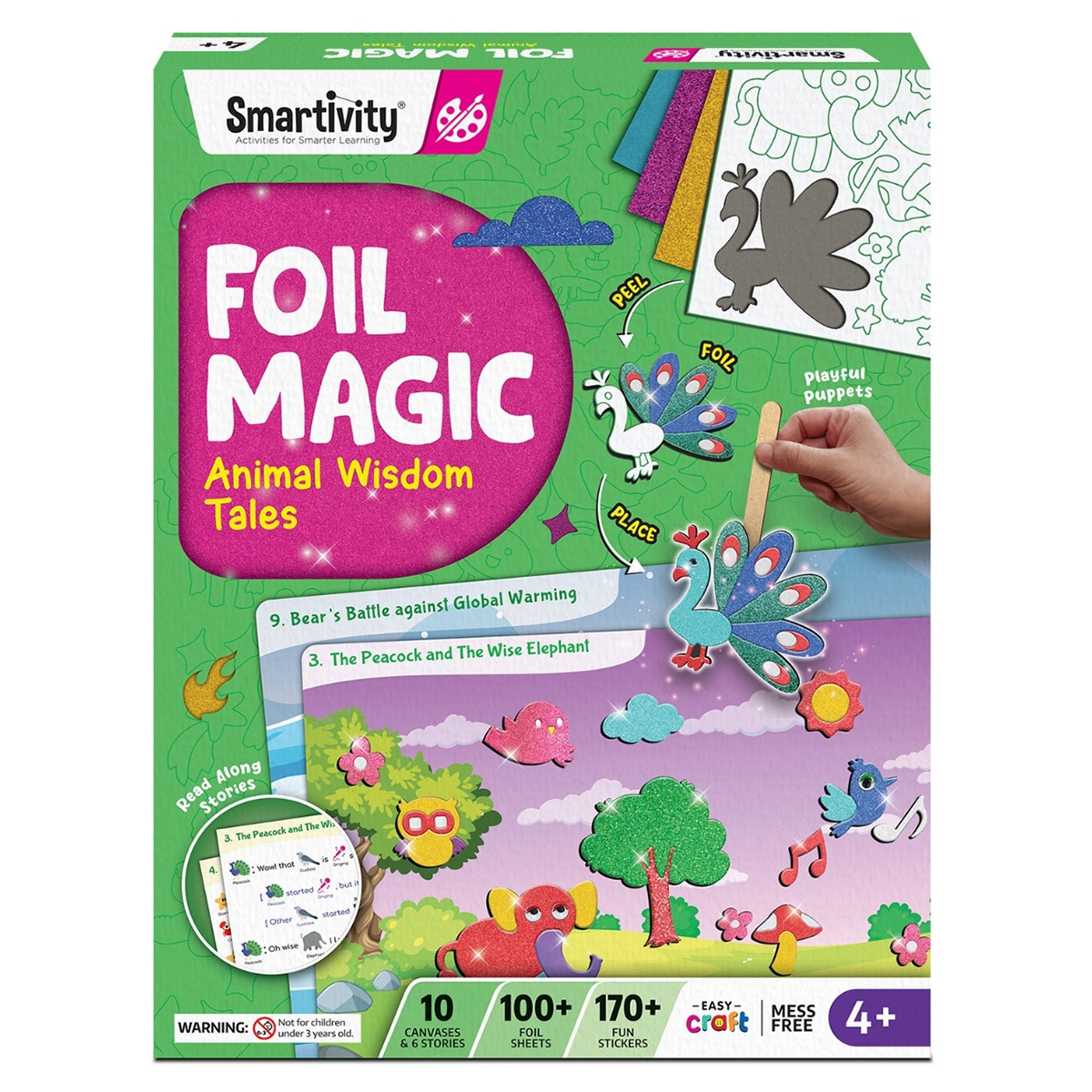 سمارتيفيتي مجموعة فنون قصص حكم الحيوانات السحرية بفويل للبنات، 5-7 سنوات