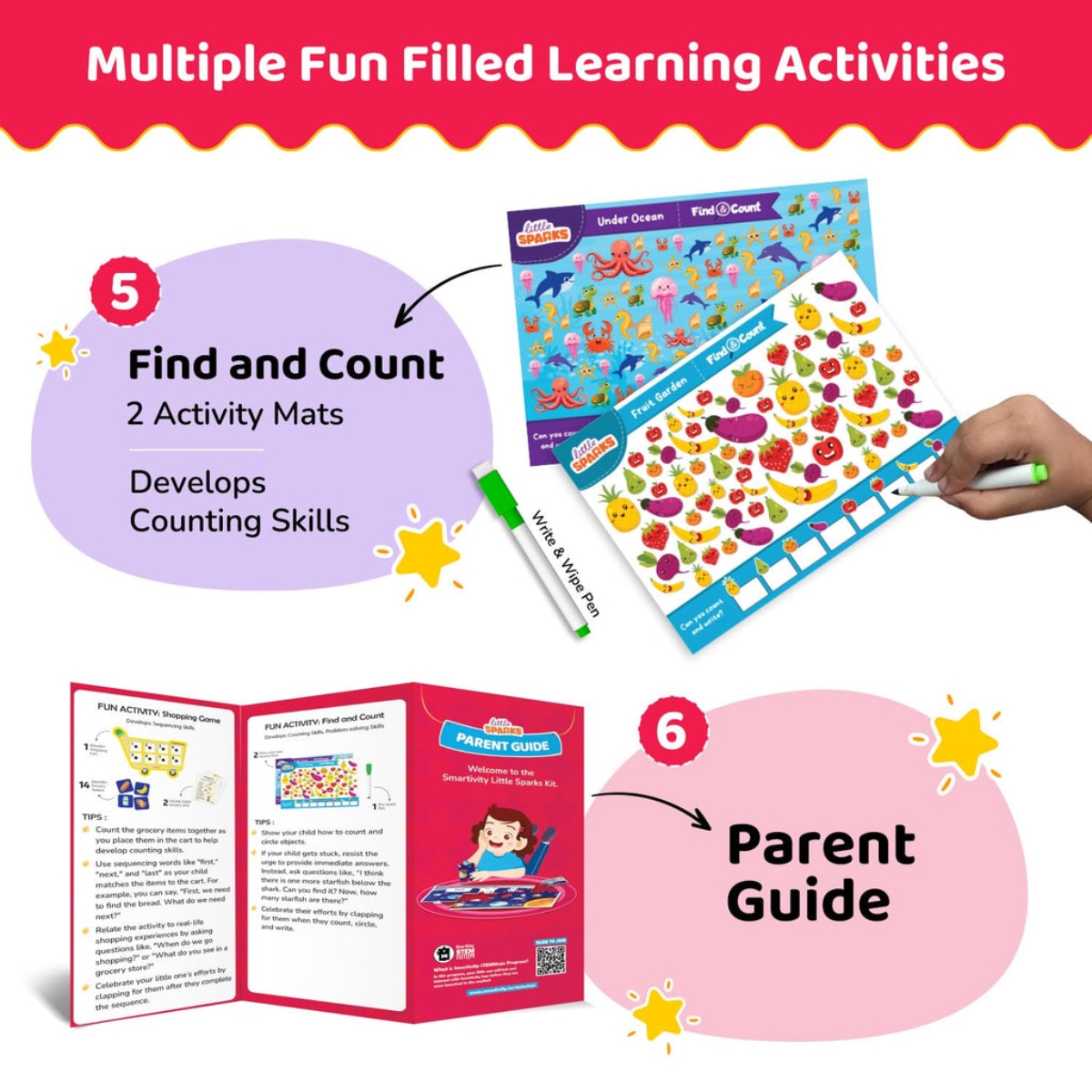 سمارتيفيتي صندوق اللعب الذكي ليتل سباركس للجنسين، 3-4 سنوات