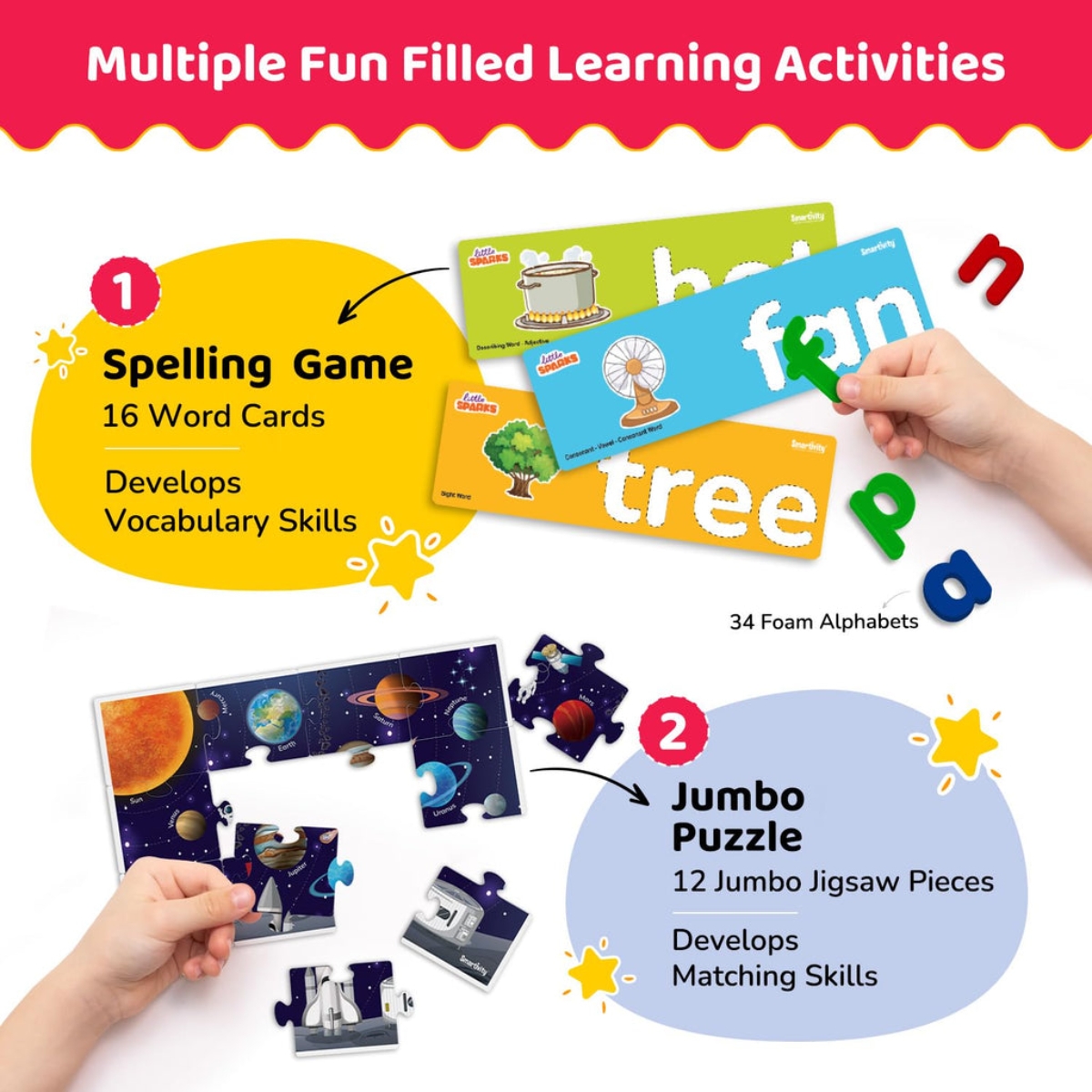 سمارتيفيتي صندوق اللعب الذكي ليتل سباركس للجنسين، 3-4 سنوات