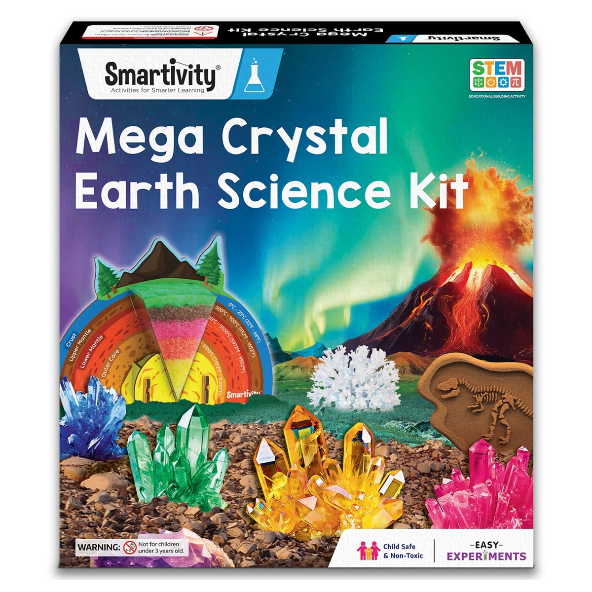 سمارتيفيتي مجموعة علوم الأرض ميجا كريستال للجنسين، 8-10 سنوات