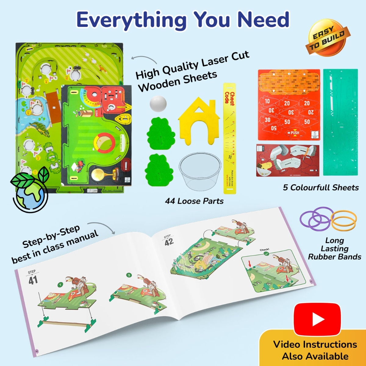 سمارتيفيتي لعبة بناء جولف مصغر للجنسين، 8-10 سنوات