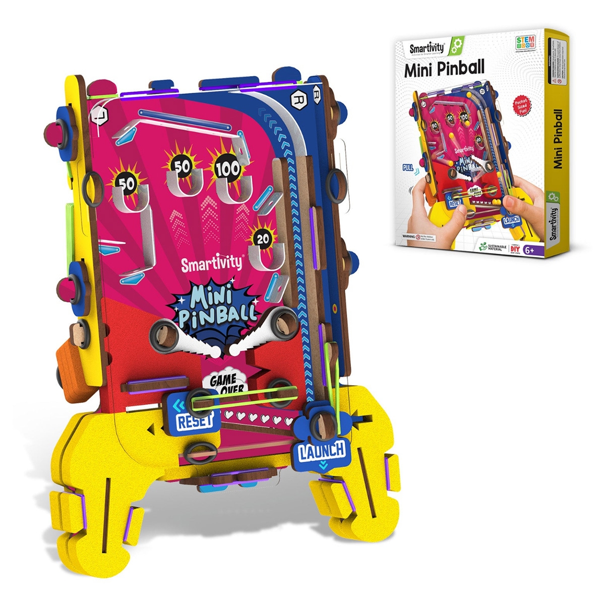 سمارتيفيتي لعبة بناء بينبول مصغر للجنسين، 8-10 سنوات