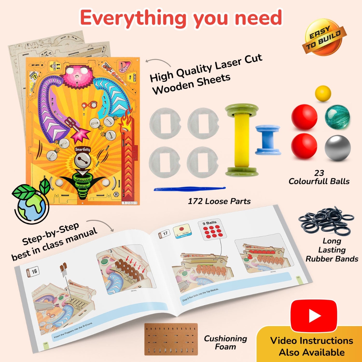 سمارتيفيتي ماكينة بينبول للجنسين، 8-10 سنوات