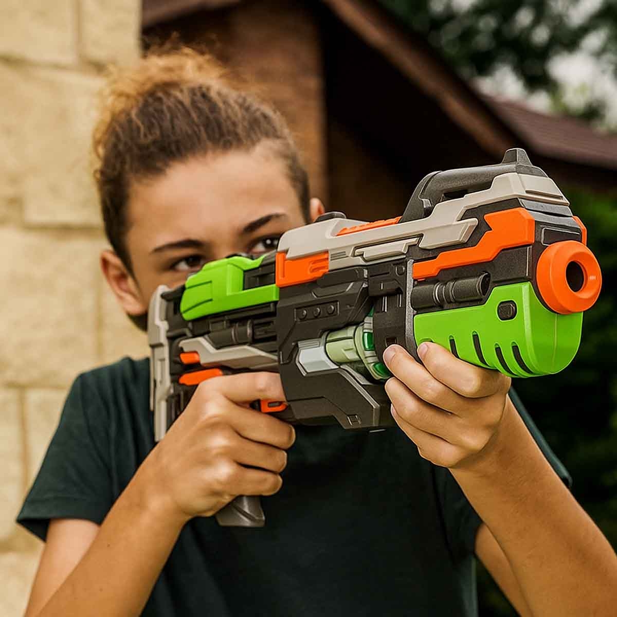 هيب شوت لعبة قاذف إسفنجي موديل FJ8033 للجنسين، عمر 8-10 سنوات
