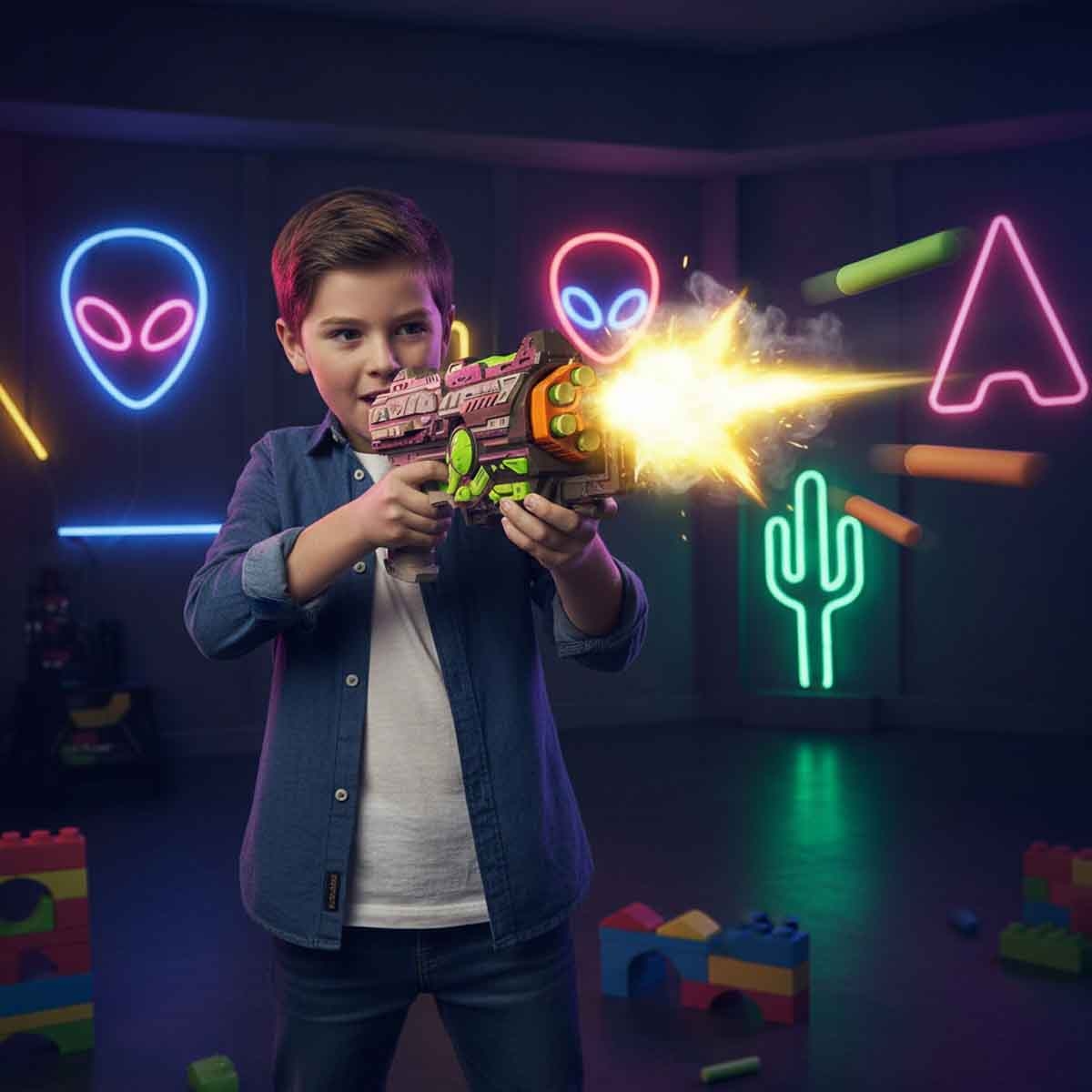 هيب شوت لعبة قاذف إسفنجي موديل FJ9009 للجنسين، عمر 8-10 سنوات