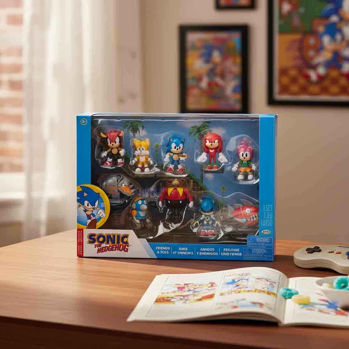 سونيك مجموعة مجسمات اكشن كلاسيك الاصدقاء والاعداء مقاس 2.5 انش 10 قطع للاطفال من عمر 3-4 سنوات