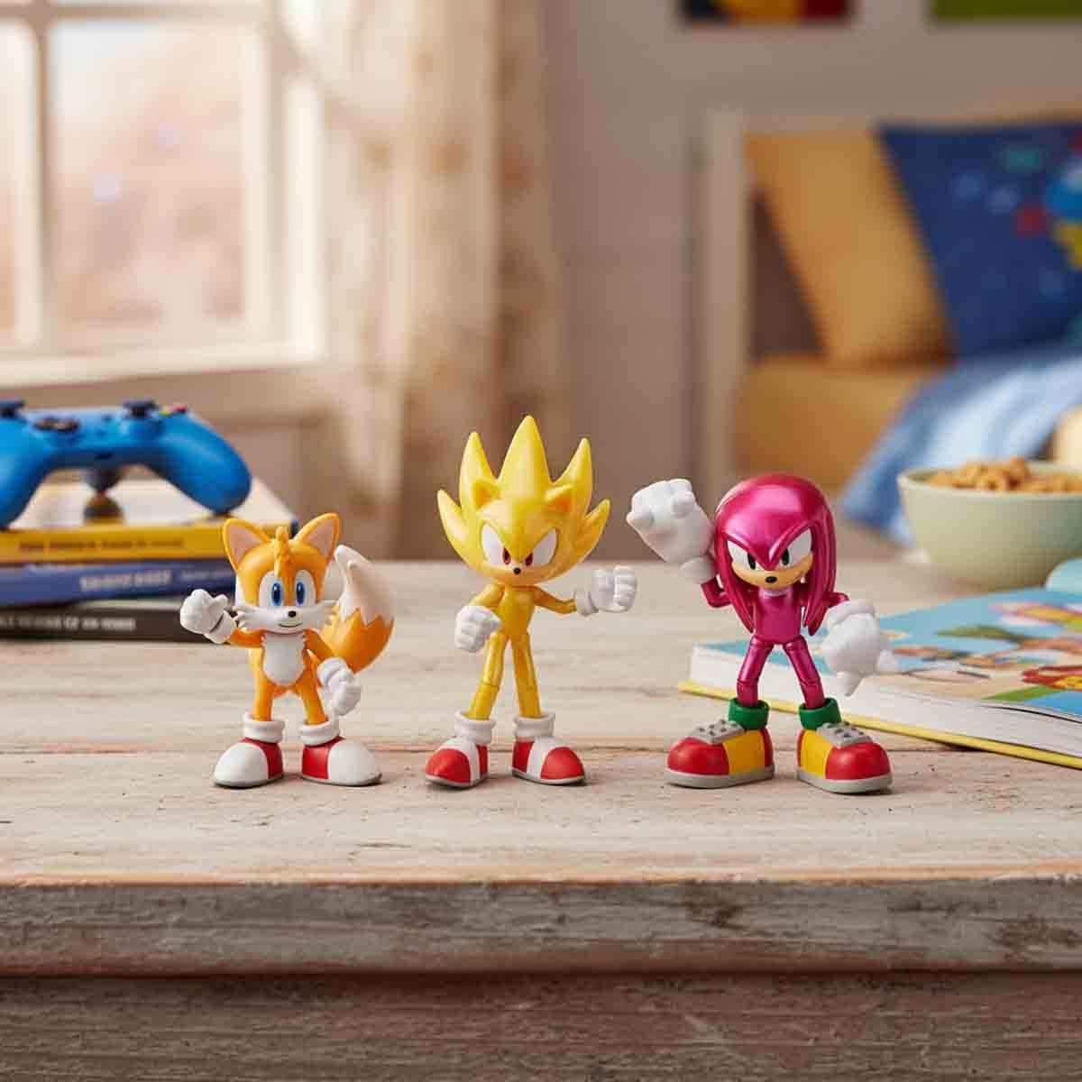 سونيك مجموعة مجسمات اكشن كلاسيك 4 هيدجهوج 3 قطع للاطفال من عمر 3-4 سنوات